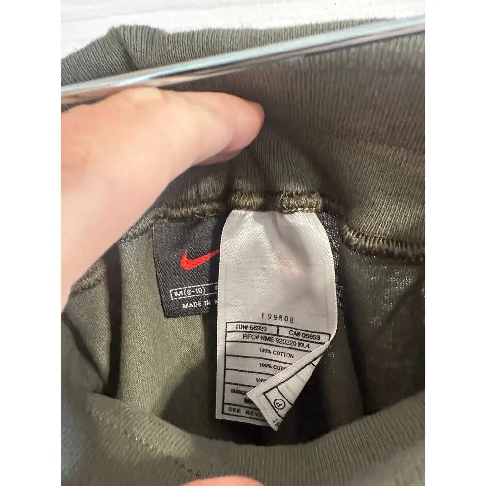 Nike NWT Deadstock Y2K Sweatshorts 100% Cotton Sz M Green 6